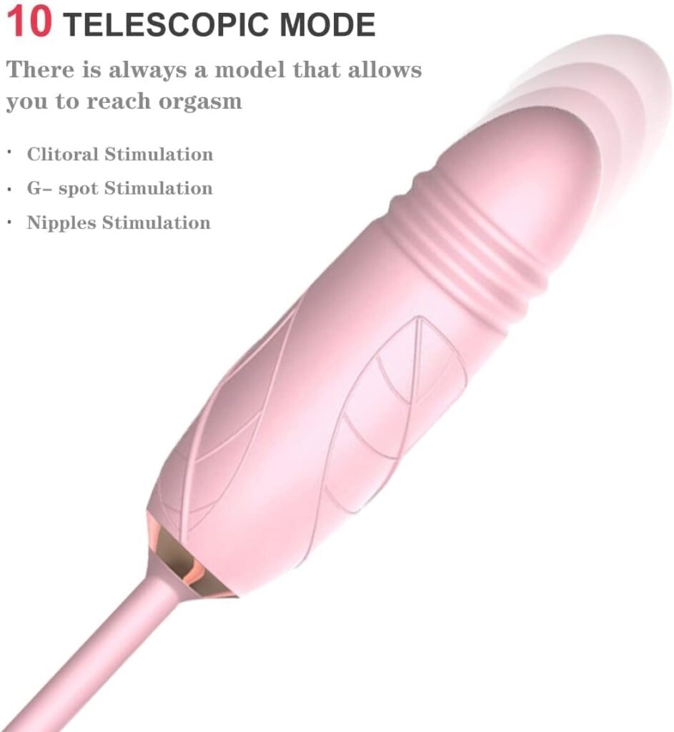 Sex Toy Rose Vibrator for Women, Tongue Licking Clitoral Sex Toys, Licking Vibrating G Spot Clit Vibrators with 10 Modes, Waterproof Adult Toys Stimulator for Female  Couples